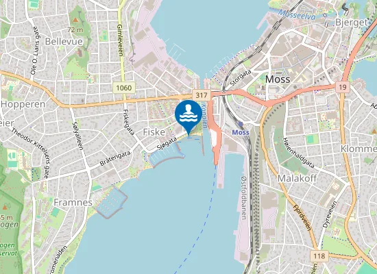 Map of Sjøbadet