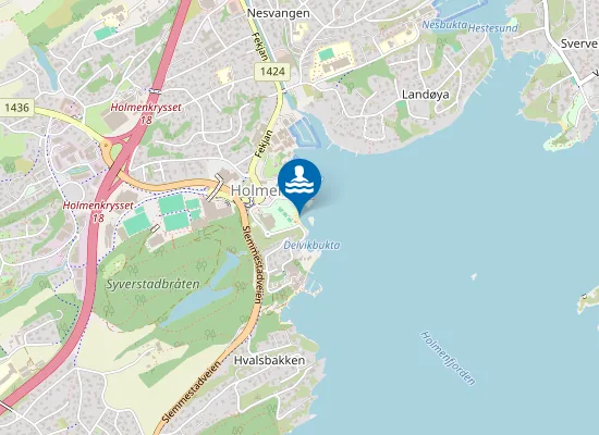 Map of Holmenskjæret