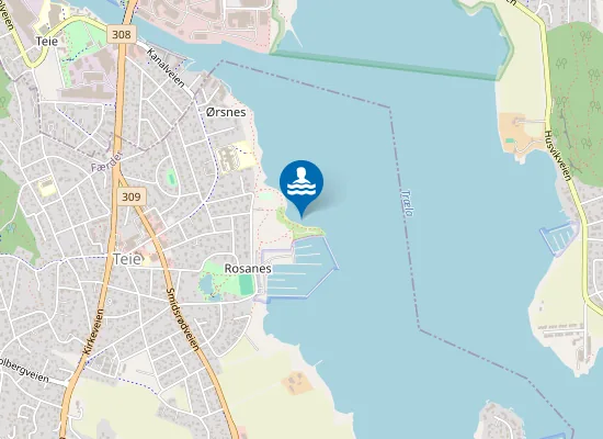 Map of Rosanesstranda