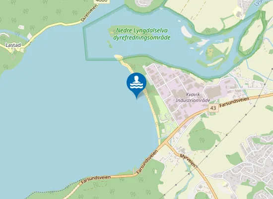 Map of Kvaviksanden