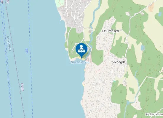 Map of Skiphellebukta badeplass