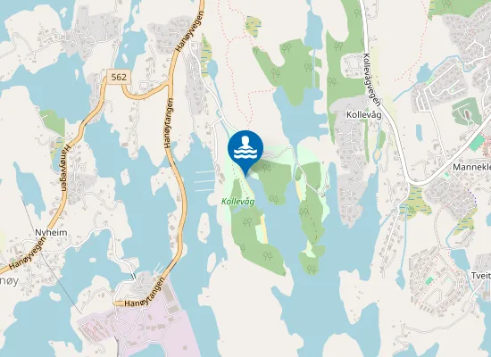 Map of Kollevåg badestrand