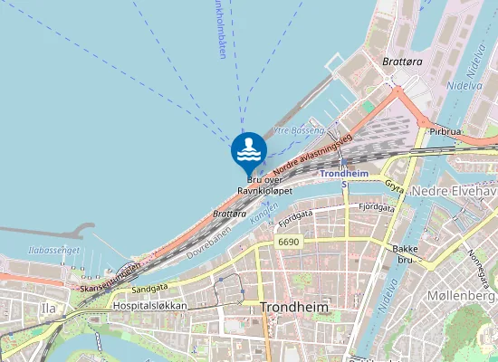 Map of Sjøbadet