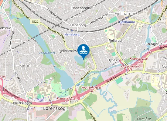 Map of Vesletjern badeplass