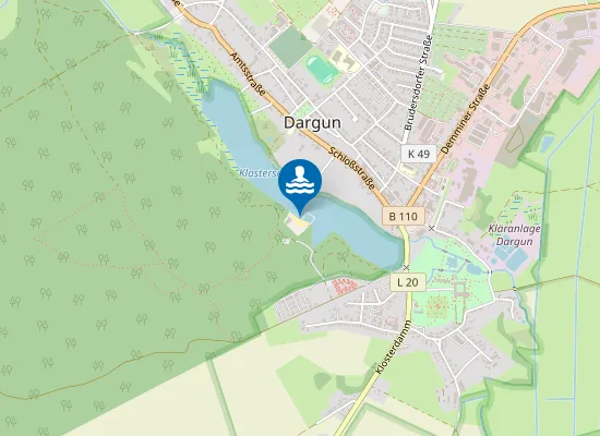 Map of KLOSTERSEE DARGUN