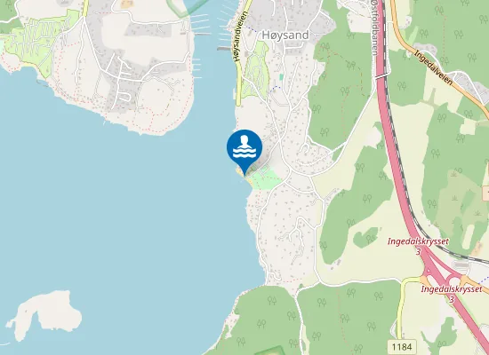 Map of Sandvika Badeplass