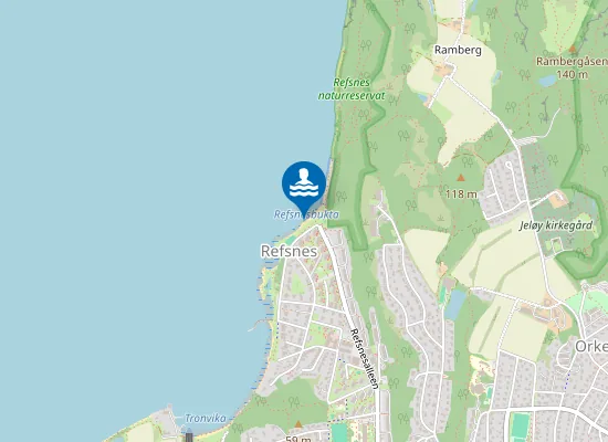 Map of Refsnesstranda