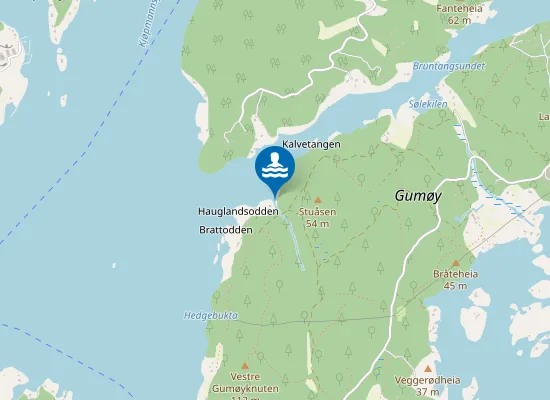 Map of Gangdalstranda