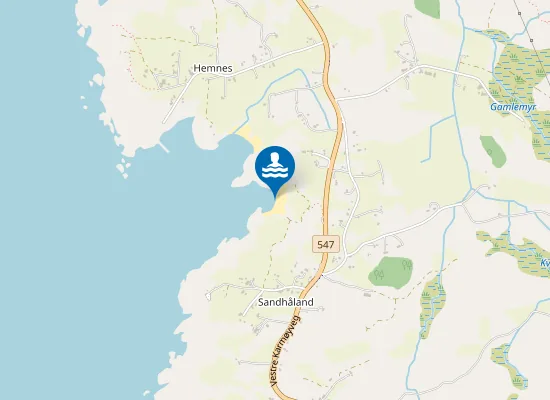 Map of Håland-sand