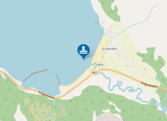 Map of Ersfjord beach