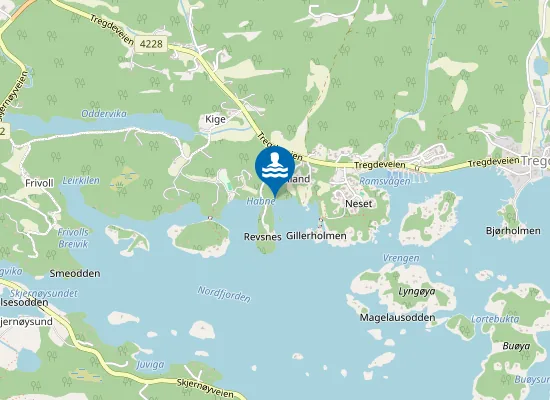 Map of Åmlandsstranda