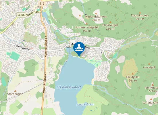 Map of Frøilandsstranda