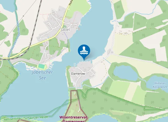 Map of JABELER SEE DAMEROW