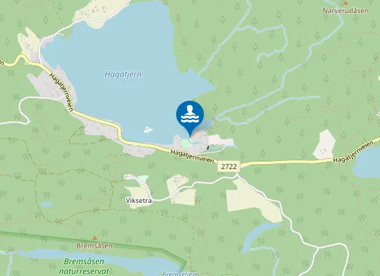 Map of Hagatjern badeplass