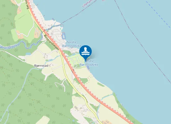 Map of Bjørnstadvika Badeplass