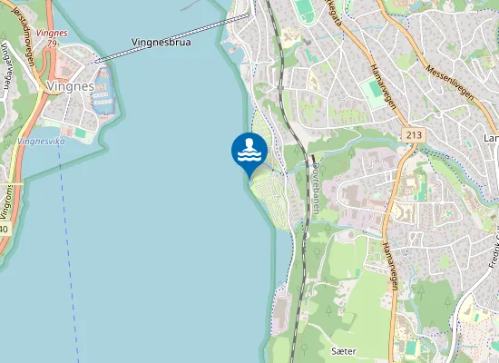 Map of Sustad Badeplass