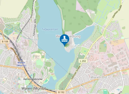 Map of TIEFWARENSEE WAREN SCHWALBENBERG