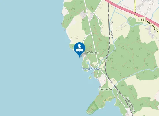 Map of Fiskerly Badeplass