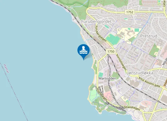 Map of Martodden Badeplass