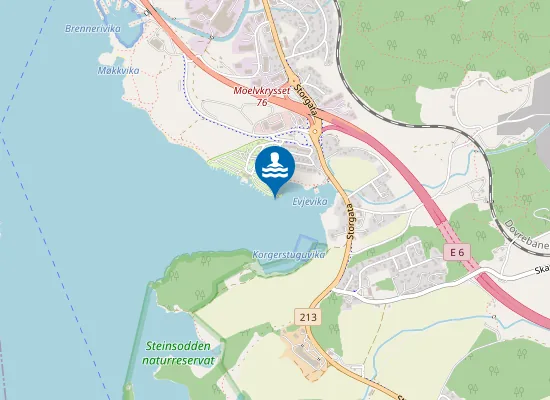 Map of Steinvik Badeplass