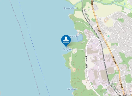 Map of Boligvika Badeplass