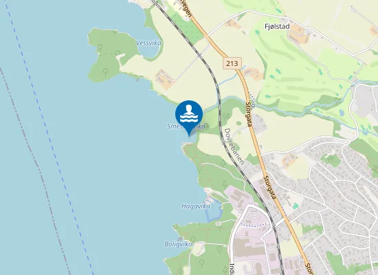 Map of Smestadvika Badeplass