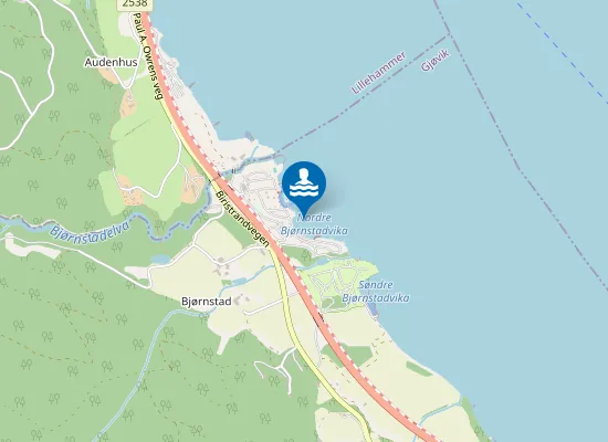 Map of Bjørnstadvika Badeplass