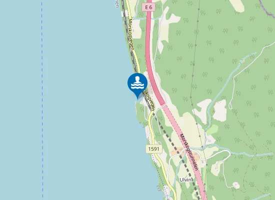 Map of Narviktangen Badeplass