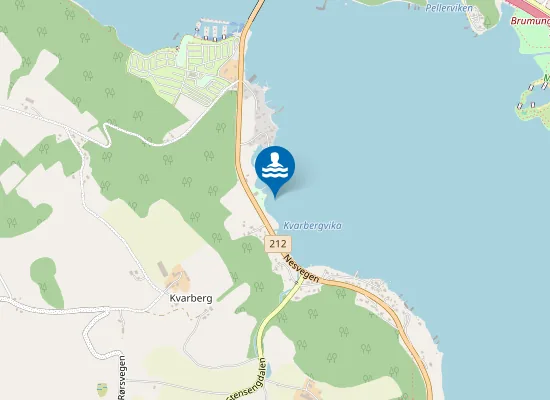 Map of Kvarbergvika Badeplass