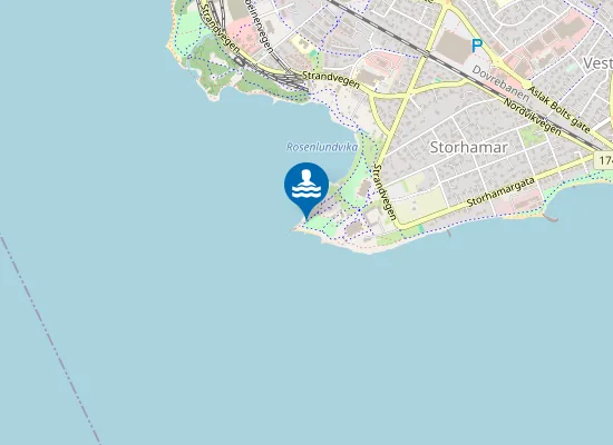 Map of Domkirkeodden Badeplass