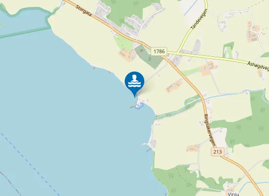 Map of Ringstrand Badeplass