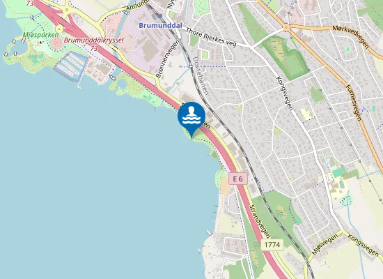 Map of Verven Badeplass