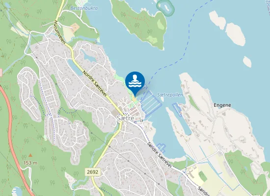 Map of Sætre Bystrand