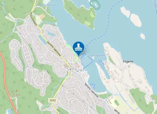 Map of Sætre bystrand