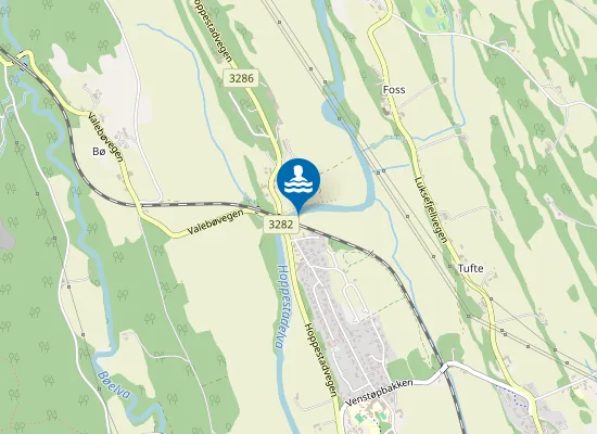 Map of Hoppestad Badeplass