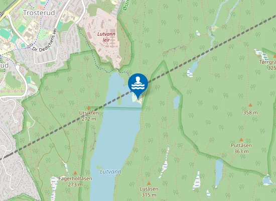 Map of Lutvann Badeplass