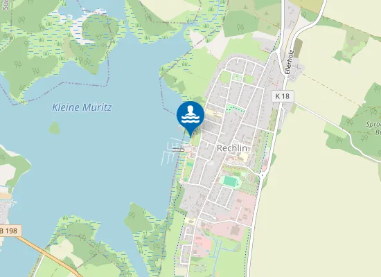 Map of MUERITZ KLEINE MUERITZ RECHLIN