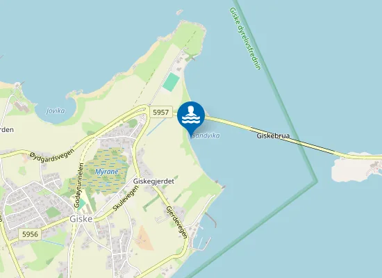Map of Gjerdesanden