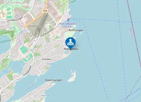 Map of Pelvikodden Badeplass