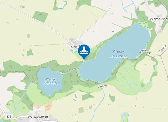 Map of GROSS KRESSINER SEE STRIETFELD