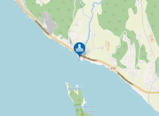 Map of Sandobrygga badeplass
