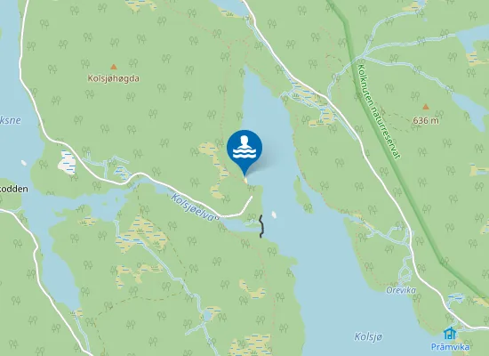 Map of Kolsjø