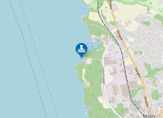 Map of Boligvika Badeplass
