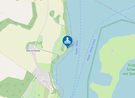 Map of MUERITZ ROEBEL MUERITZSTRAND AM WESTUFER