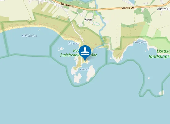 Map of Haviksanden