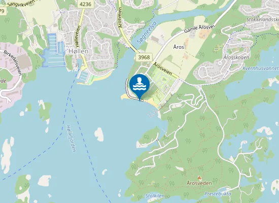 Map of Åros stranda