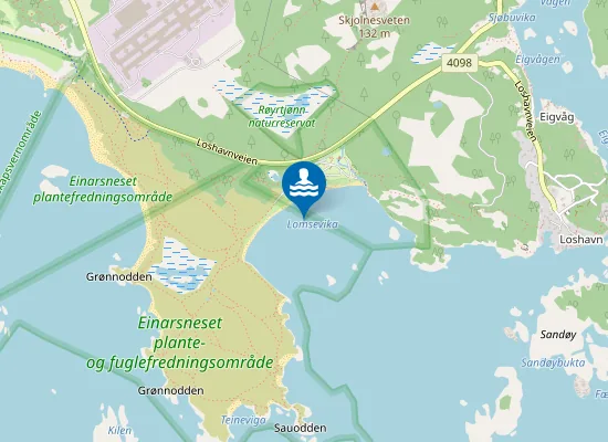 Map of Lomsesanden