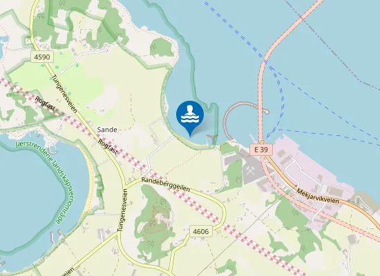 Map of Harestad stranden