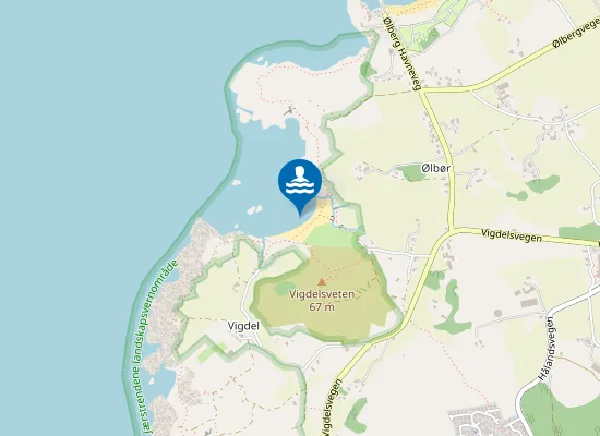 Map of Vigdelstranden
