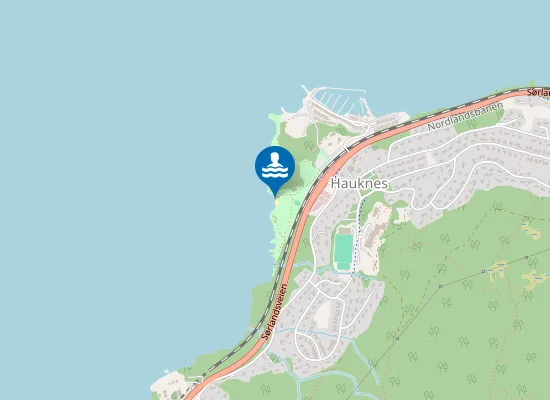 Map of Hauknesstranda